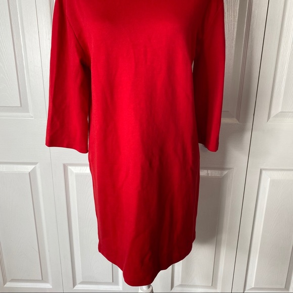 🔥SOLD🔥 Zara Trafaluc Turtleneck 3/4 Sleeve Dress Red S - Picture 6 of 16